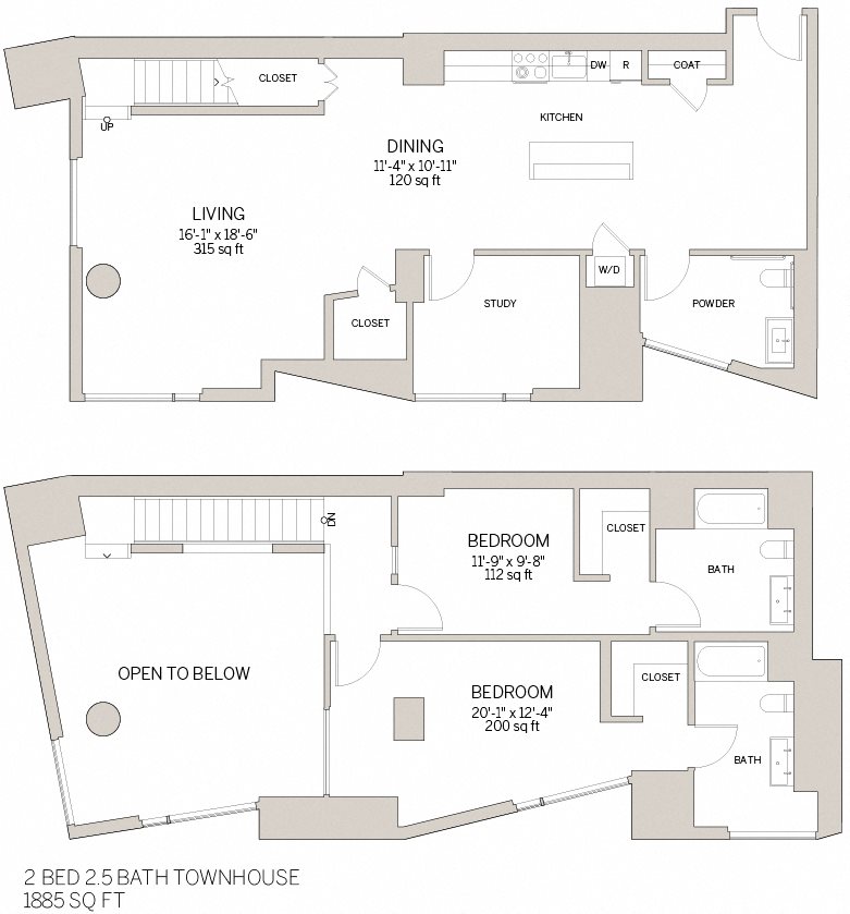 Two Bedroom Townhouse - Z Floor Plan 16